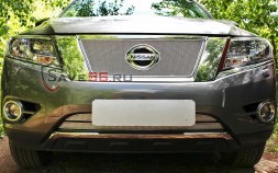 Защита радиатора «Премиум» на Nissan Pathfinder, 2012-2016, 4 поколение (R52)