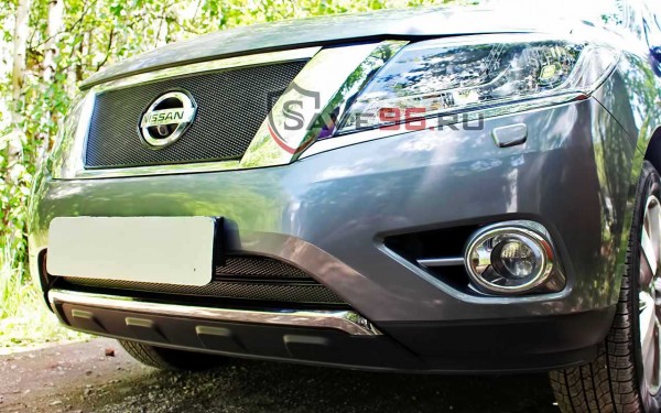 Защита радиатора «Премиум» на Nissan Pathfinder, 2012-2016, 4 поколение (R52)