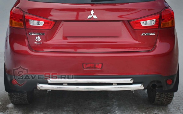 Защита Задняя – Двойная (Круг) на Mitsubishi ASX, 2012-2016, 1 поколение, рестайлинг