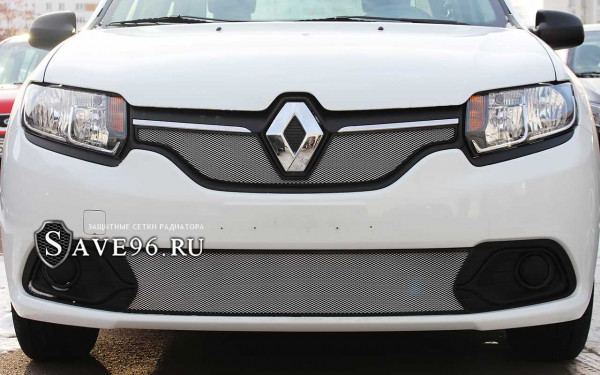 Защита радиатора «Стандарт» на Renault Logan, 2014-2018, 2 поколение (Access, Confort, Active)