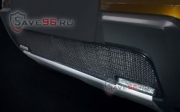 Защита радиатора «Премиум» на Renault Duster, 2011-2015, 1 поколение (с вырезом под ДХО)