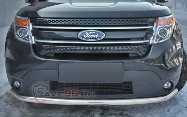 Защита Передняя – Одинарная (Круг) на Ford Explorer, 2010-2015, 5 поколение