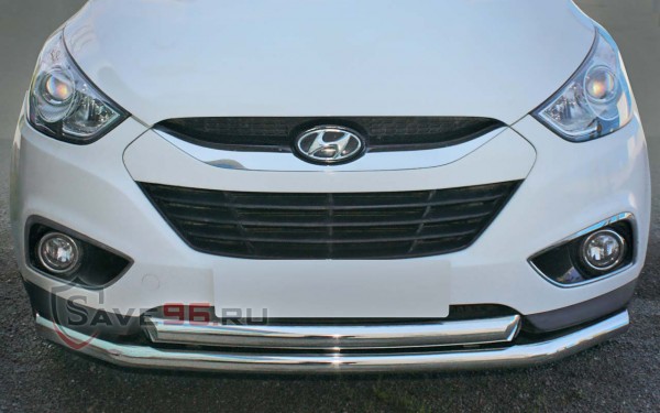 Защита Передняя – Двойная №2 (Круг) на Hyundai ix35, 2010-2015, 1 поколение