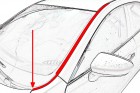 Дефлектор (водосток) лобового стекла Toyota Camry 2006-2018 / Citroen Berlingo 2013-2019 / Hyundai I30 2010-2012- / Lexus RX 2003-2008 /Peugeot Partner II (рестайлинг) 2011-