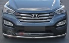 Защита Передняя – Одинарная (Круг) на Hyundai Santa Fe, 2012-2016, 3 поколение (DM)