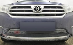 Защита радиатора «Стандарт» на Toyota Highlander, 2010-2013, 2 поколение (U40), рестайлинг