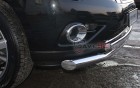 Защита Передняя – Двойная (Круг + Овал) на Nissan Pathfinder, 2012-2016, 4 поколение (R52)