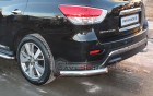 Защита Задняя – Уголки одинарные (Круг) на Nissan Pathfinder, 2012-2016, 4 поколение (R52)