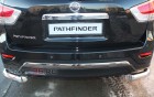 Защита Задняя – Уголки одинарные (Круг) на Nissan Pathfinder, 2012-2016, 4 поколение (R52)