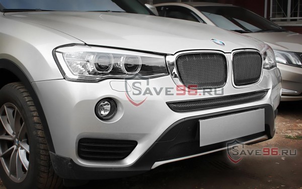 Защита радиатора «Премиум» на BMW X3, 2014-2017, 2 поколение (F25), рестайлинг