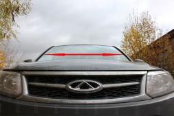 Дефлектор (водосток) лобового стекла Chery Tiggo 5 2014- / Chevrolet Malibu 2011-2014 / Subaru Outback IV 2009-2014