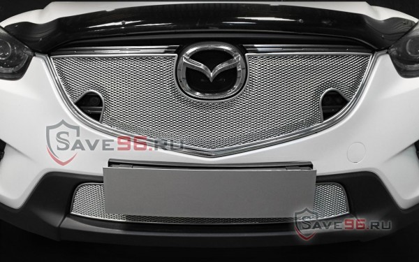 Защита радиатора «Премиум» на Mazda CX-5, 2015-2017, 1 поколение, рестайлинг