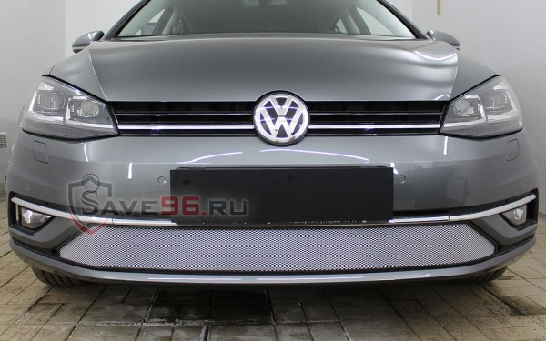 Защита радиатора «Стандарт» на Volkswagen Golf, 2017-2019, 7 поколение, рестайлинг