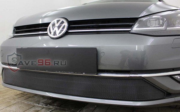 Защита радиатора «Стандарт» на Volkswagen Golf, 2017-2019, 7 поколение, рестайлинг