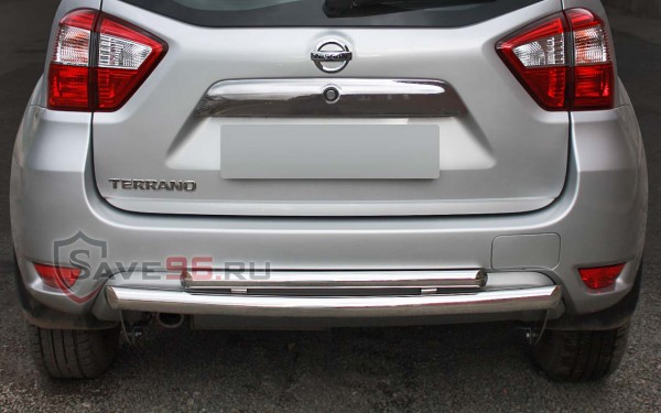 Защита Задняя – Двойная (Круг) на Nissan Terrano, 2014-2019, 3 поколение (D10)