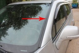 Дефлектор (водосток) лобового стекла Chevrolet Orlando 2011- с рейлингами