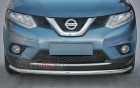 Защита Передняя – Одинарная длинная (Круг) на Nissan X-Trail, 2014-2019, 3 поколение (T32)