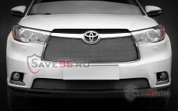 Защита радиатора «Премиум» на Toyota Highlander, 2013-2016, 3 поколение (U50)