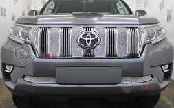 Защита радиатора «Премиум» на Toyota Land Cruiser Prado 150, 2017-2019, 4 поколение, рестайлинг 2