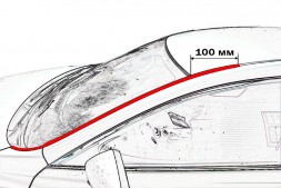 Дефлектор (водосток) лобового стекла Peugeot 408 2012-2017