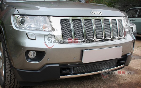 Защита радиатора «Премиум» на Jeep Grand Cherokee, 2010-2013, 4 поколение (WK2)