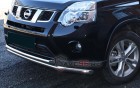 Защита Передняя – Двойная №1 (Круг) на Nissan X-Trail, 2011-2015, 2 поколение (T31), рестайлинг