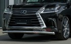 Защита Передняя – Одинарная (Круг) на Lexus LX, 2014-2019, 3 поколение, рестайлинг 2