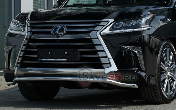 Защита Передняя – Волна одинарная (Круг) на Lexus LX, 2014-2019, 3 поколение, рестайлинг 2