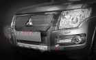 Защита радиатора «Премиум» на Mitsubishi Pajero, 2014-2019, 4 поколение, рестайлинг 2