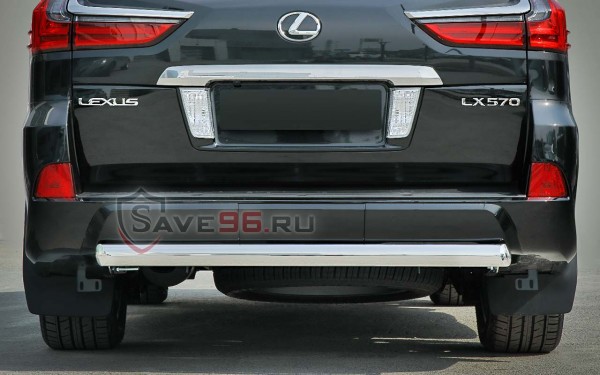 Защита Задняя – Одинарная (Овал) на Lexus LX, 2014-2019, 3 поколение, рестайлинг 2