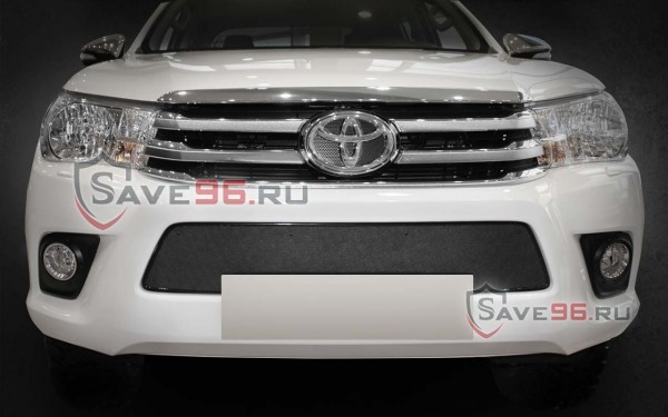 Защита радиатора «Премиум» на Toyota Hilux, 2015-2019, 8 поколение