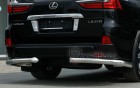 Защита Задняя – Уголки одинарные (Круг) на Lexus LX, 2014-2019, 3 поколение, рестайлинг 2