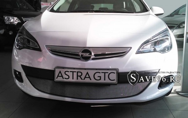 Защита радиатора «Стандарт» на Opel Astra, 2012-2017, 4 поколение (J) (GTC), рестайлинг