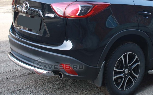 Защита Задняя – Одинарная (Круг) на Mazda CX-5, 2011-2015, 1 поколение
